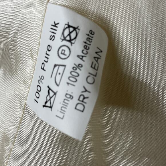 KRISS Sweden Hand Painted Flowers Silk Jacket Artsy Art-to-wear EU 38 / US 6 / M - Picture 11 of 16